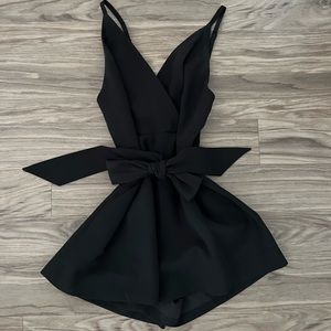 Finders Keepers black romper with tie waist